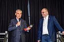 links: Matthias Peschke, Sprecher der SCD-Gesellschafter und stv. Vorstandsvorsitzender der KSK Heilbronn, rechts: Michael Kompa, Geschäftsführer der S-CountryDesk GmbH